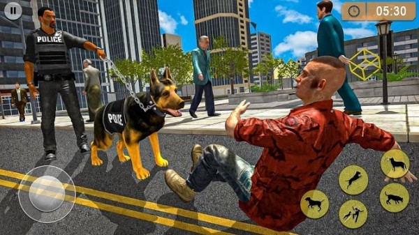 美国警犬追逐模拟
