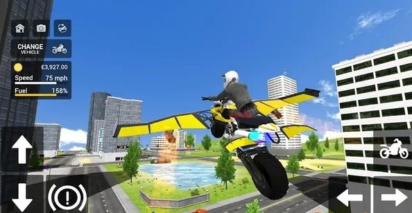 飞行摩托车模拟器无限金币版