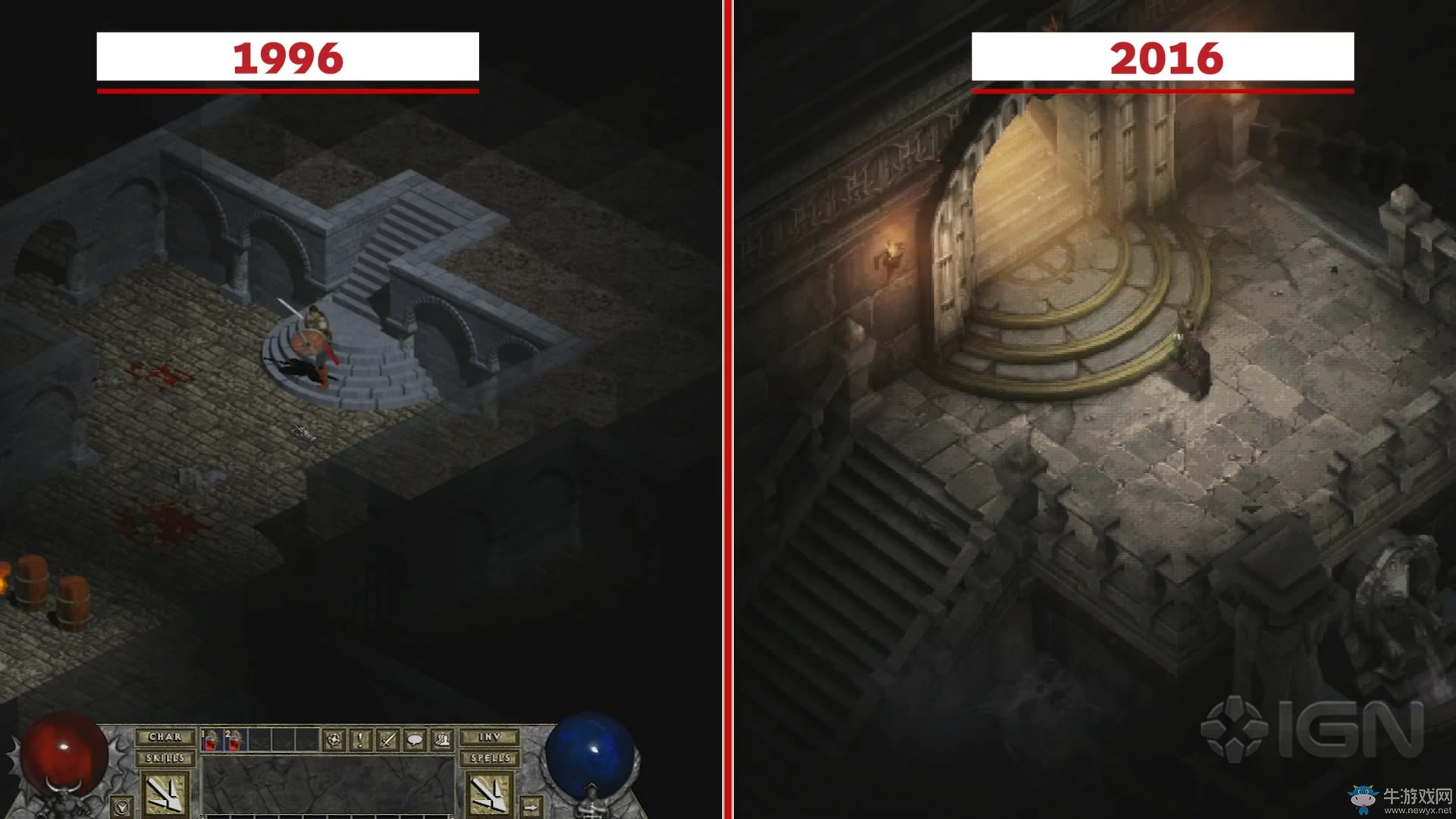 《暗黑破坏神1》重制版 VS 原版画质对比视频 不止画质在进步