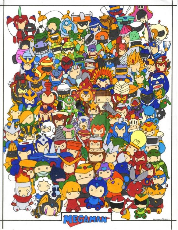 童年回忆：洛克人25周年纪念插画精选